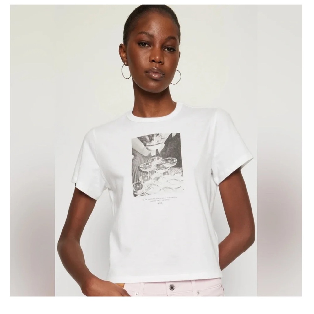 Abercrombie champagne glasses skimming tee XL
